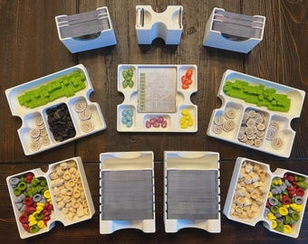 Earth Board Game Organizer Fits Kickstarter Expansion & Extras, Sustainable Solar Print Farm