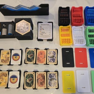Settlers of Catan Game Organizer with 5-6 Player Expansion - Improved Version with Lids - Using Solar Power with Bambu Lab 3D Printers