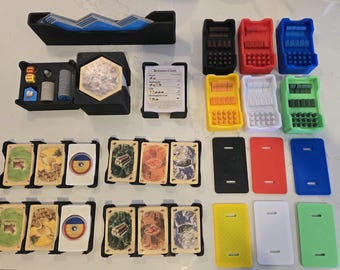 Organizador de juegos de Los Colonos de Catán con expansión para 5-6 jugadores (versión mejorada con tapas) - Uso de energía solar con impresoras 3D de Bambú Lab