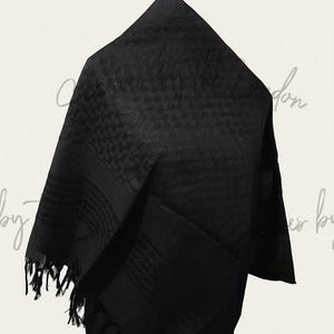 Palestine Keffiyeh with Tassels | 110cm Square Scarf | Tactical Desert Shemagh | 4 Colors Available