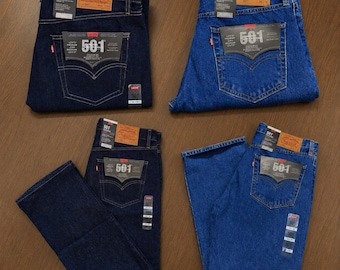 Jeans Levi's 501 Original Fit para hombre - Lavado azul, pierna recta, cierre de botones