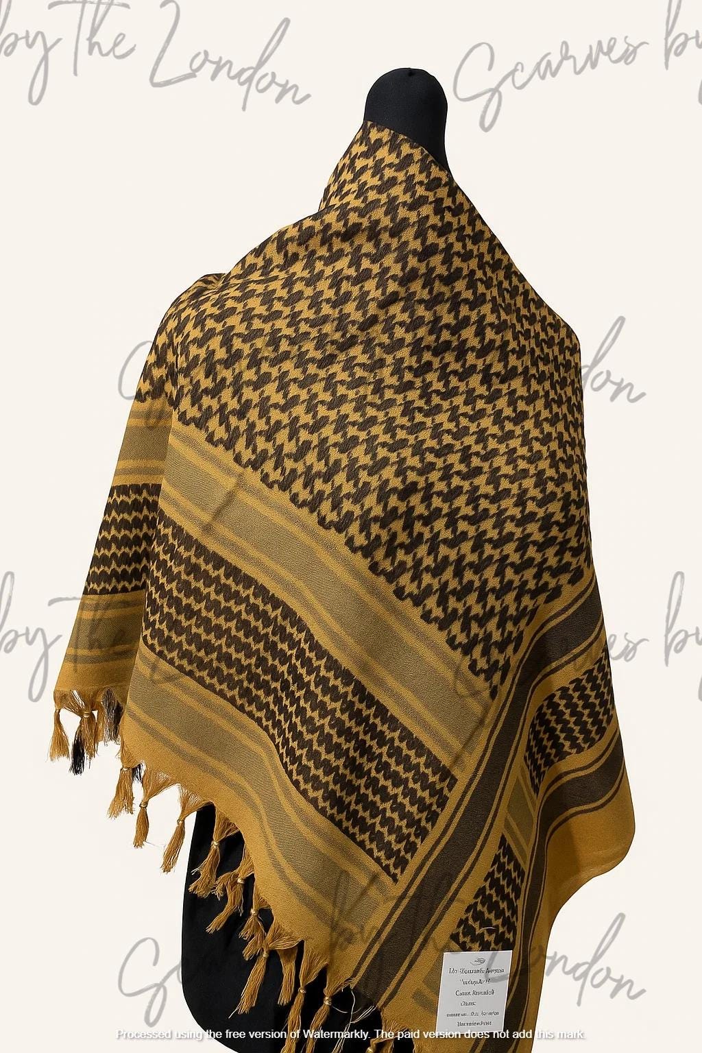 Écharpe Palestinienne Shemagh Keffiyeh - Polyester - 136x133 Cm - Unisexe - Désert, Mode, Protection