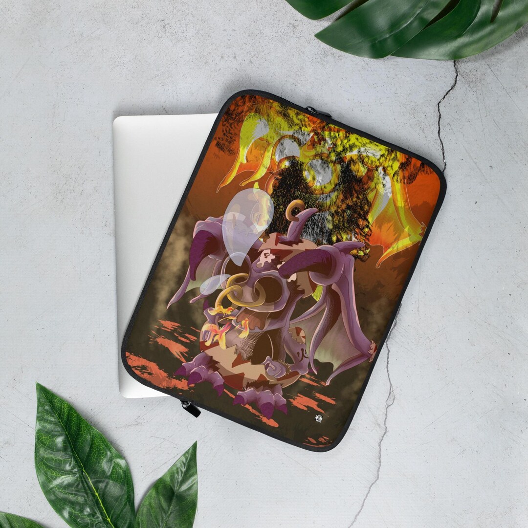Baby Punk Dragon Laptop Sleeve • Hand-drawn Anime Art • Volcano ...