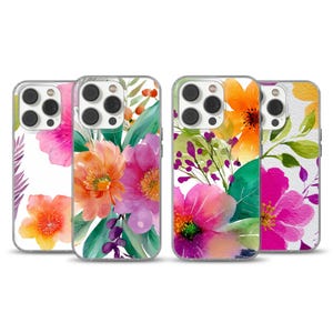 Floral Art Handyhülle: Helle Sommerblumen, elegantes Design