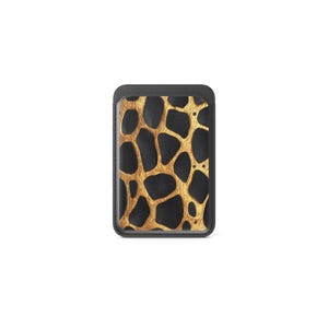 Cartera Magsafe de piel de leopardo con tarjetero magnético dorado compatible con iPhone 16, iPhone 14, iPhone 13 Pro, 12 Mag Safe