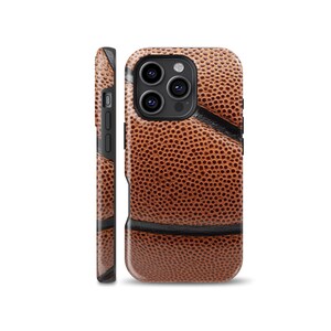 Basketbal leren telefoonhoesje Zachte bal skin Hoesje past op iPhone 16, 15, 13, 12, Samsung S25, A54, S21, S23 Ultra, Google pixel 9, 7A