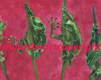 Frogs Print Of My Original Acrylic Painting