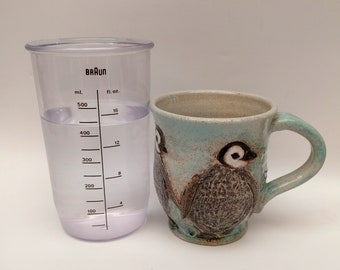 Penguin Mug, Handmade Ceramic Mug, Big Mug