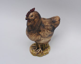 Chicken, Stoneware Ceramic Chicken, Chicken Statue, Chicken Box For Ring, Collectible Chicken Sculpture, Proposal Gift, Hen Box, Unique