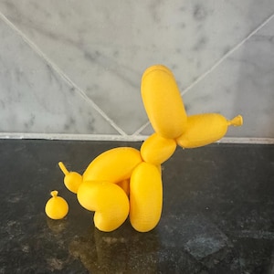 Funny Pooping 3D Printed Balloon Dog Figure. Pop art. Desk or shelf display. Fun Housewarming. coworker gift. Dog lovers. Veterinarian gift.