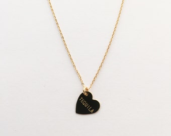 Tequila Heart Charm Necklace