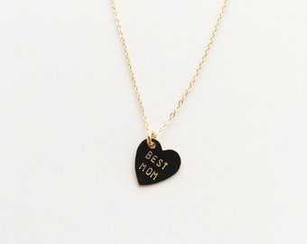 Mother's Day Necklace - BEST MOM HEART