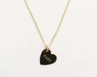 PUGS Heart Charm Necklace