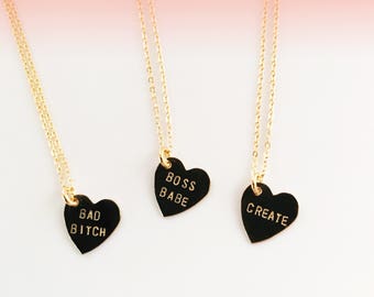 Boss Babe, Bad Bitch, Create Necklace
