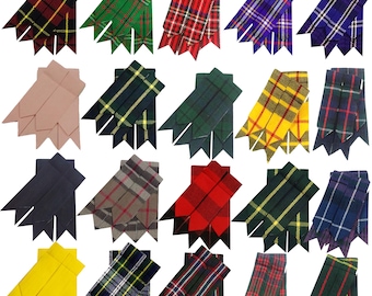 Kilt Flashes for Men – Scottish Tartan, Pointed, White Elastic Sock/Hose Flashes, Highland Dress Accessory, Gift for Him