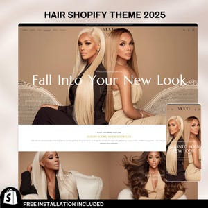 Luxury Hair Shopify Theme: Wig & Extension Store Website Template