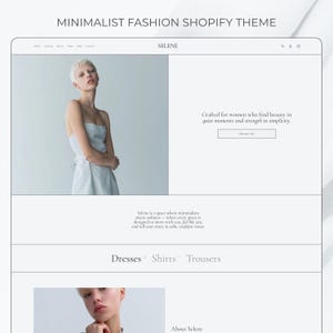 Minimalist Clothing Shopify Theme - Feminine Website for Fashion Brands - Fashion Shopify Template for Boutiques