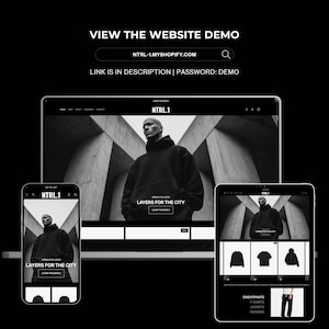 Shopify-tema för mörkt mode: Djärv gatumode och butikswebbplats bild 7