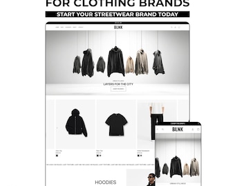 Shopify Theme for Clothing Brand – Streetwear Fashion Template, Minimal Fashion Store, No Code Website