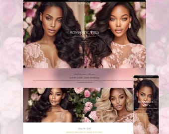 Romantic Pink Shopify Theme: Feminine Hair Extension & Wig Store Template