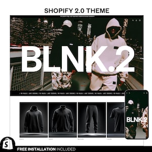 Clothing Shopify Theme | Fashion Shopify Theme | Minimal Shopify Clothing | Website Design Template | Shopify Website | Free installation