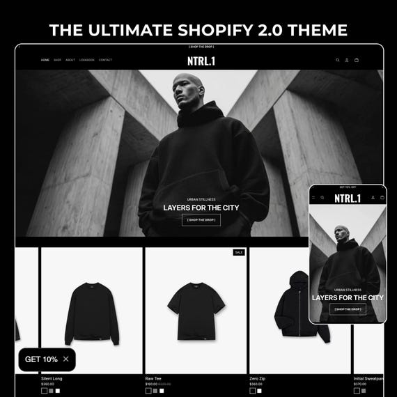 Dark Fashion Shopify Theme: Bold Streetwear & Boutique Website