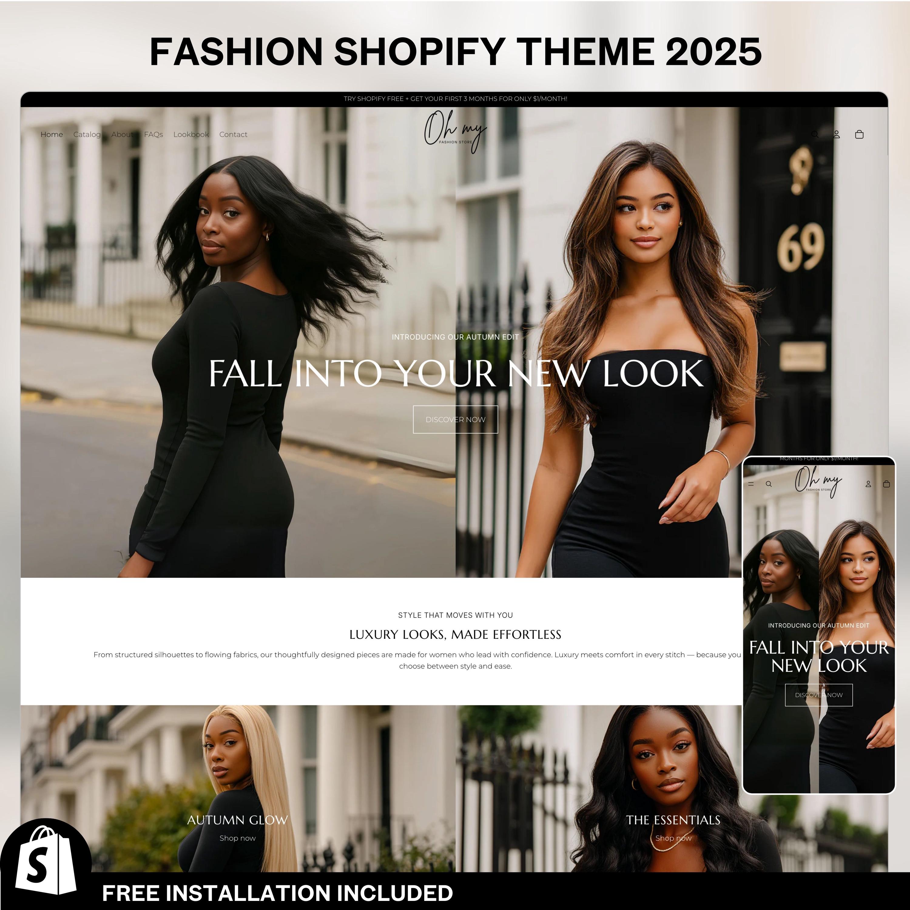 open lace back dress Elegant Fashion Shopify Theme: Mobile Responsive Boutique Template