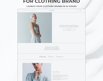 Pastel Shopify Theme for Clothing Brand – Minimalist Fashion Store Template, Boutique Website, No Code