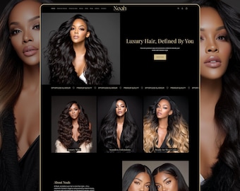 Luxe haar Shopify-thema: donkere websitesjabloon voor beautyboetieks