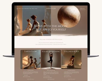 Yoga instructor Squarespace template – clean website design for studios, pilates and wellness businesses