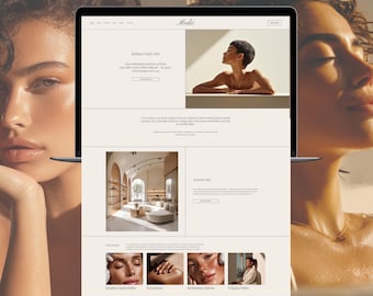 Tema de Squarespace para spa médico y enfermeras inyectoras: sitio web estético para terapia intravenosa, bótox, rellenos, esteticistas y servicios de salón de belleza.