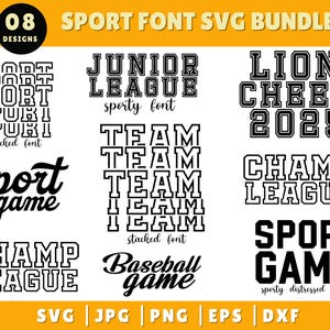 Sports Font Bundle, Baseball Font, Football Font, Futuristic Font, Display Font, Logo Font, Bold font, Branding font, Racing Font