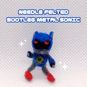 Bootleg Metal Sonic (Sonic The Hedgehog) - Needle Felted Miniature
