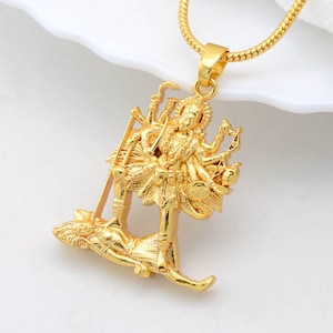 Kali Goddess Pendant | Divine Feminine Power Necklace | Spiritual Jewelry | Protection Amulet | Yoga Pendant | Meditation Jewelry | Gold 18k