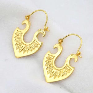 Gold Arrowhead Earrings – Tribal Spear Shape Boho Drop Earrings | 18K Gold Plated Warrior Women Jewelry | Spiritual Gift for Her