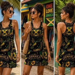 jamaican party dresses Jamaican Long Halter Dress
