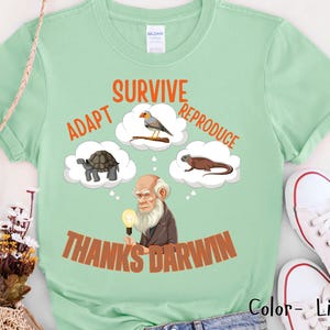 Danke Aquarell T-Shirt, lustiges Wissenschafts-Shirt, Biologie-Geschenk, Evolutions-Humor-T-Shirt, Grafik-T-Shirt, natürliche Auslese-Shirt, Biologie-Lehrer-T-Shirt