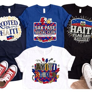 Shirt Haïti Flag Day, Sak Pase Social Club, Ayiti Strong Heritage-T-shirt