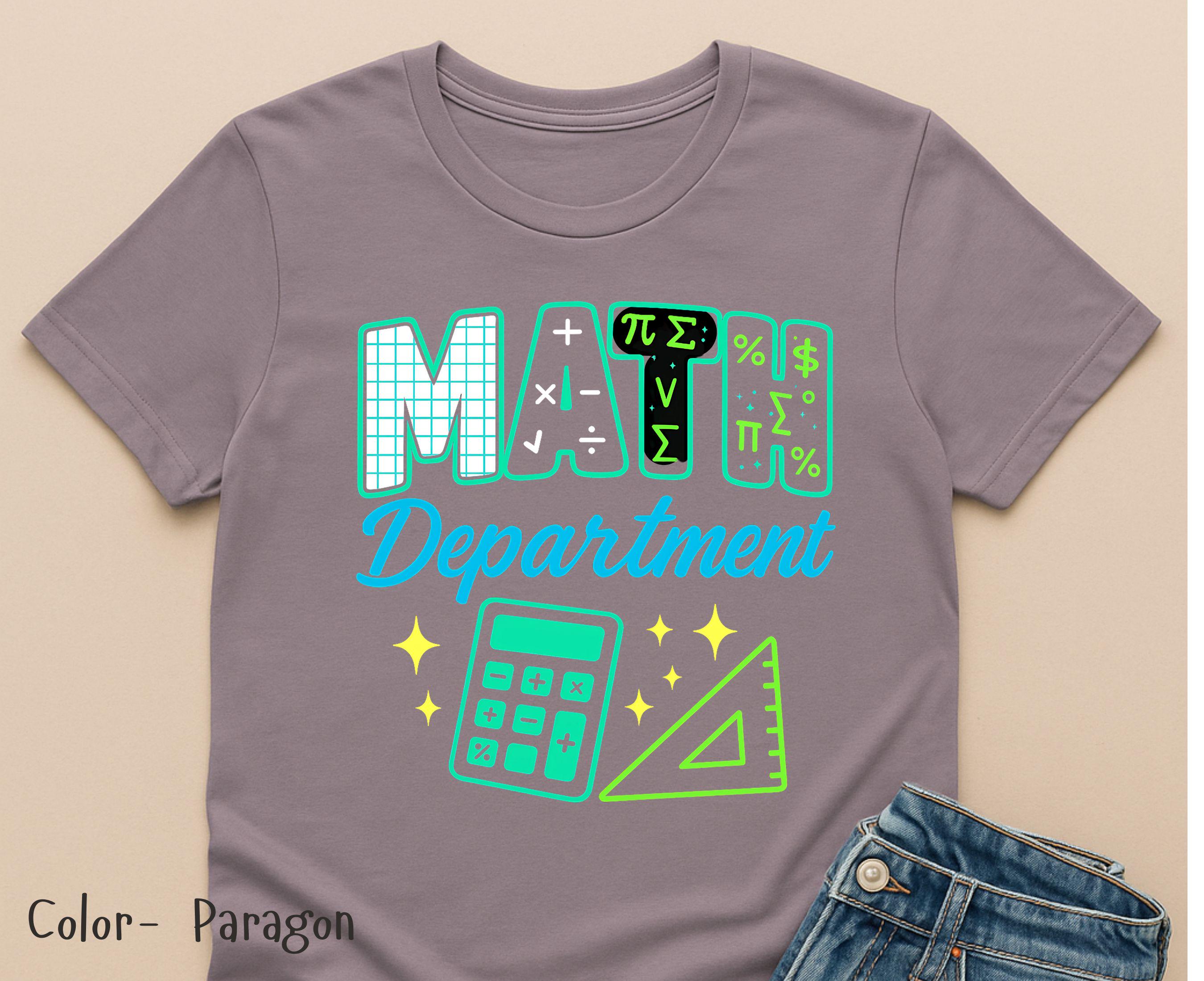 Math Teacher Tee, Colorful Math Department T-shirt ,teacher Gift