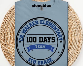 100 Days of School Matching Shirts | Teacher & Student 100 Days Crew | Custom School Team Shirt | 100th Day Class Shirts