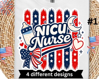 Camisetas patrióticas para enfermeiras, Camiseta para enfermeira da emergência, Camiseta para enfermeira da UTI neonatal, Camiseta para enfermeira pediátrica, Camiseta para enfermeira obstétrica, Camiseta para enfermeira do 4 de julho