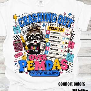 Comfort colors Crashing Out Over PEMDAS Shirt, Math Teacher Shirt, Funny Math Teacher Tee, Order of Operations Teacher Gift,Back to School