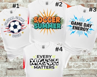 Pack de maillots pour supporters de foot | T-shirt d'été foot | T-shirt énergie jour de match | Tenues pour regarder le foot en 2026