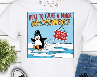 Funny Penguin Tee, Quirky Unisex T-Shirt for Animal Lovers, Perfect for Casual Wear, Birthdays, and Gifting, Penguin Lovers Shirt, Graphic