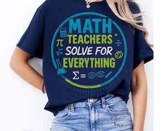 T-shirt wiskundeleraar, cadeau leraar, onderwijskleding, leuk wiskundeshirt, uniseks softstyle-T-shirt, terug naar school-kleding