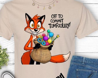 Funny animal tee, Playful Fox Graphic Tee, Fun Unisex Cotton Shirt, Unique Gift for Animal Lovers, Birthday Present, Tomfoolery Humor