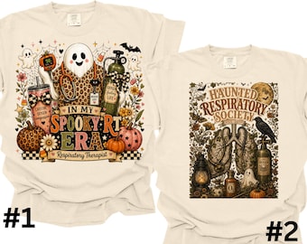 Respiratory Therapist Halloween Shirt Bundle, RT Halloween Shirts, Ghost RT Tee, Cute Respiratory Therapist Shirt, Halloween RT Gift