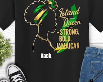 Jamaican Flag Unisex Heavy Cotton Tee, Island Queen Shirt, Emancipation Celebrations, Summer Essentials, Jamaican Independence Tee, Cotton