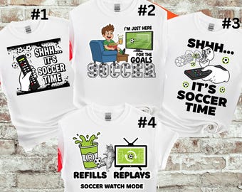 T-shirts humoristiques pour regarder le foot | T-shirt « C’est l’heure du foot » | Ne m’envoyez pas de SMS, je regarde le foot ! | T-shirt humoristique pour les fans de foot