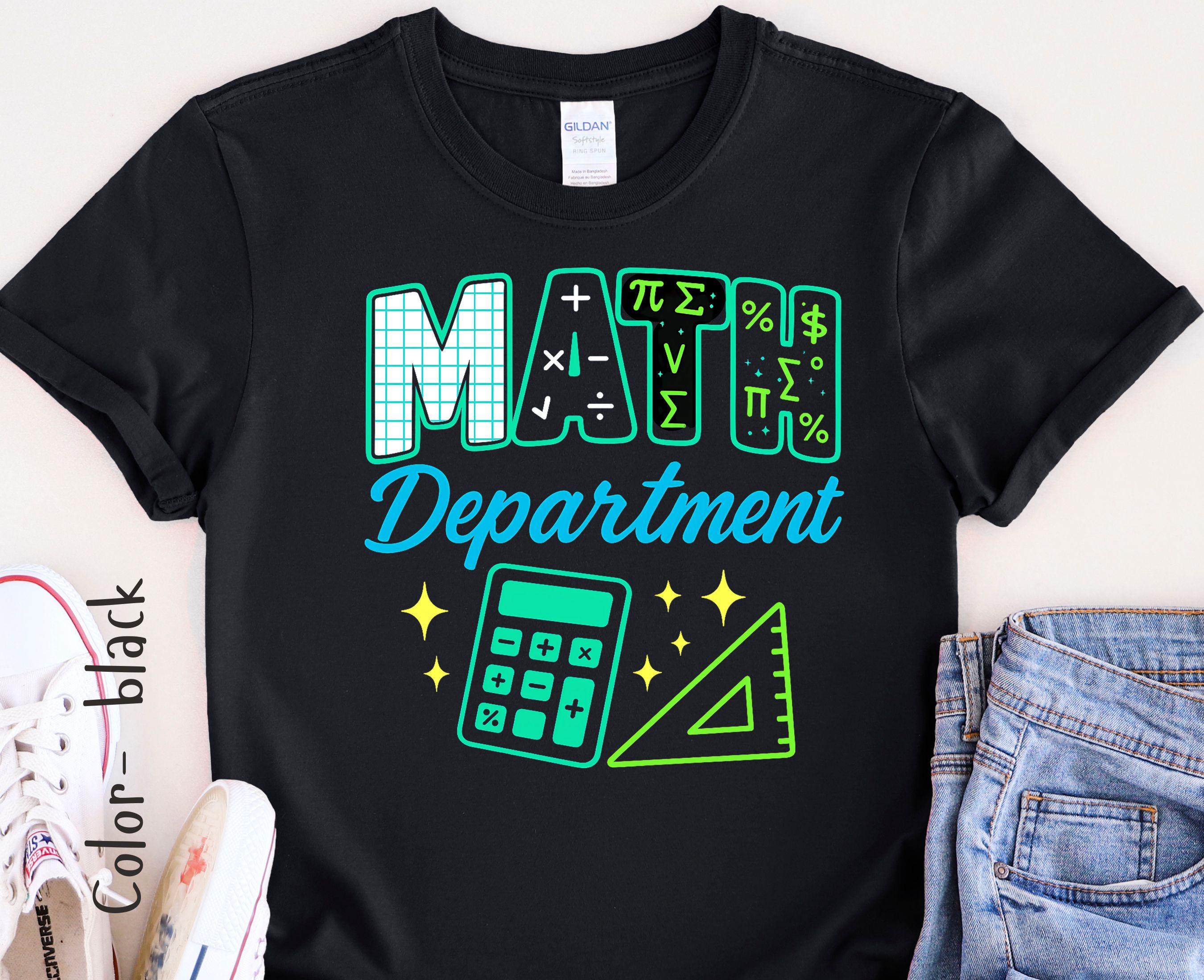 Math Teacher Tee, Colorful Math Department T-shirt ,teacher Gift
